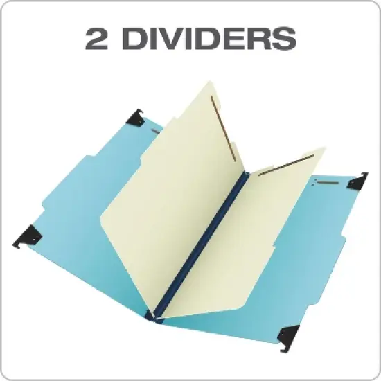Pendaflex Hanging Classification Folders with Dividers, Legal Size, 2 Dividers, 2/5-Cut Exterior Tabs, Blue image {3}