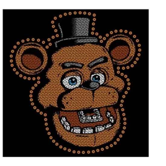 Five Nights at Freddy's Graphic Fake Sequin Freddy Boy's Black T-shirt image {1}