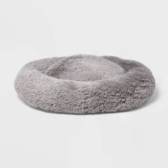 Super Plush Cuddler Round Dog Bed - Gray - Boots & Barkley&trade; image {4}