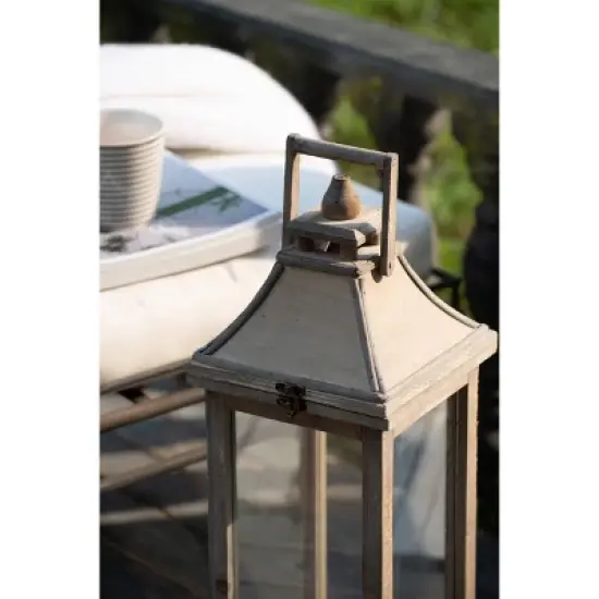 A&B Home 2pc Ivona Garden Outdoor Candle Lanterns - White image {7}