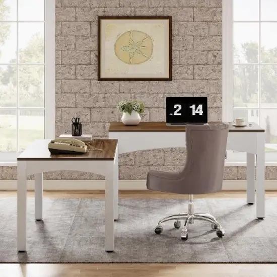 Tribesigns 94.48" Extendable Home Office Desk image {4}