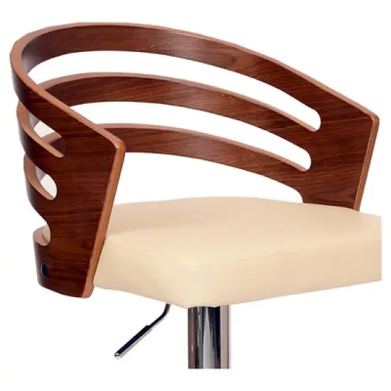 Adele Mid-Century Modern Adjustable Swivel Barstool - Armen Living image {2}