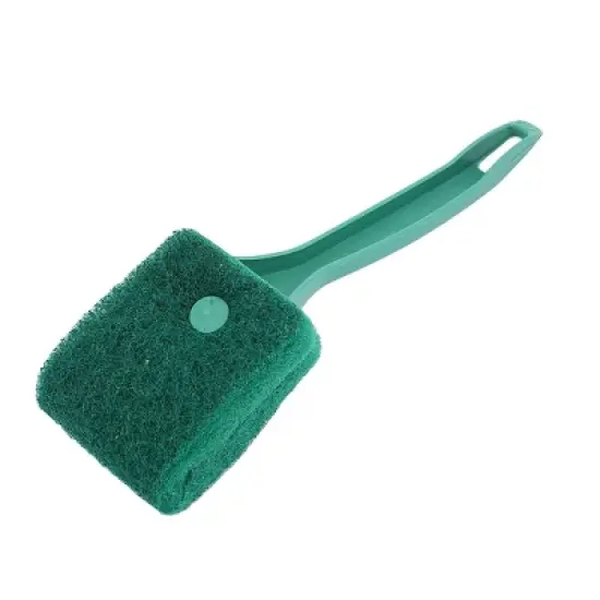Unique Bargains Plastic Handle Aquarium  Glass Sponge Clean Brush Scrubber Cleaner Green image {3}