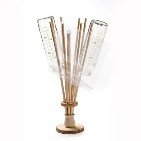 Lehman's Economical and Eco-Friendly Wooden 8-Arm Bag Holder and Bottle Dryer image {3}