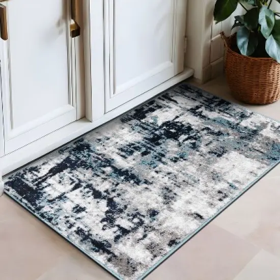 World Rug Gallery Modern Abstract Reflections Area Rug:  Stain & Fade-Resistant,  Low Pile,  Indoor Use image {9}