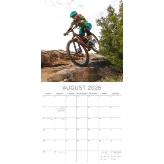 2026 Square Wall Calendar, Mountain Biking, 16-Month Lifestyles Theme with 180 Reminder Stickers (30x30 cm) image {2}
