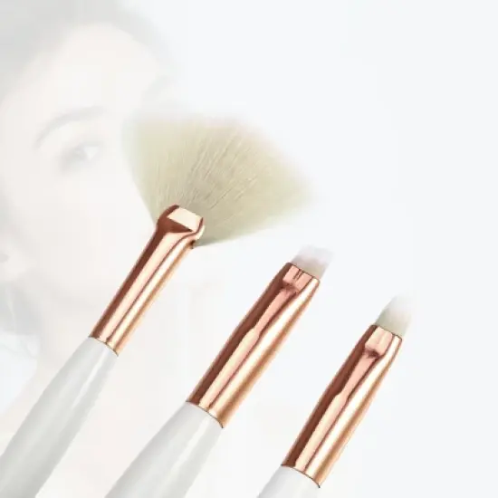 Unique Bargains Makeup Brushes and Sets White 3 Pcs image {5}