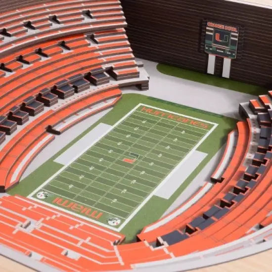 NCAA Miami Hurricanes 25-Layer StadiumViews 3D Wall Art image {2}