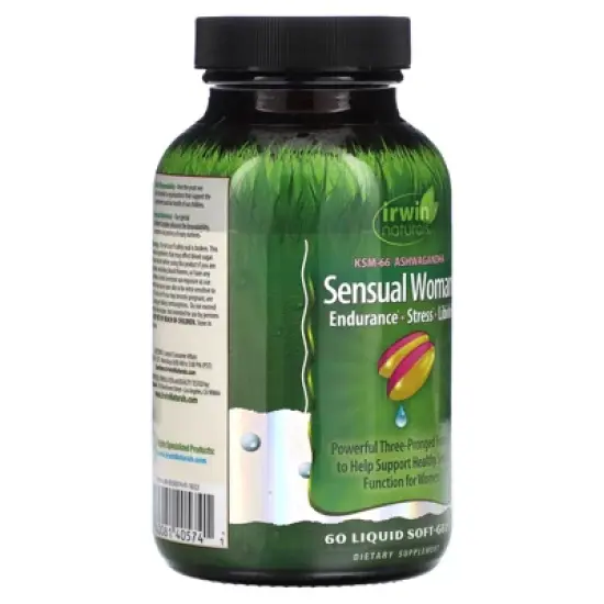 Irwin Naturals Sensual Women, Endurance, Stress, Libido, 60 Liquid Soft-Gels image {3}