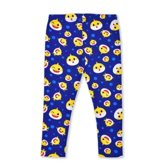 Nickelodeon Girl's 3-Pack Baby Shark Fun All Day Graphic Tee, Zip Up Hoodie and Legging Pant Set for toddler image {6}