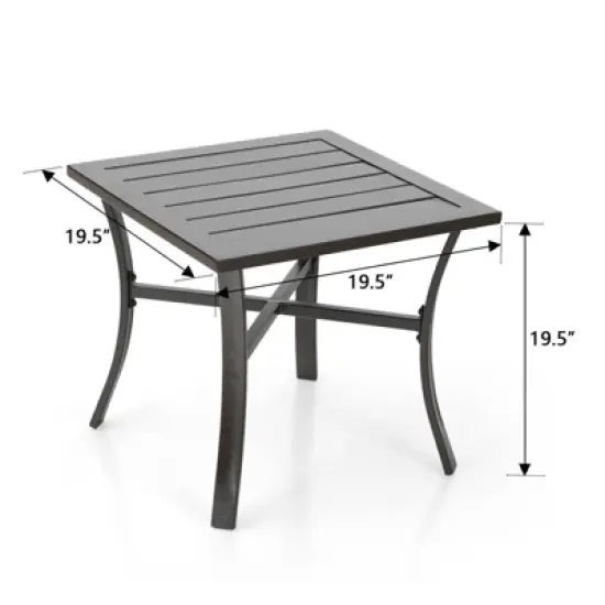 3pc Metal Conversation Set - Beige - Captiva Designs image {8}