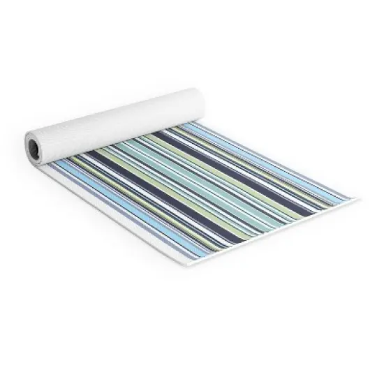 Sheila Wenzel-Ganny Lavender Mint Blue Stripes (6mm) 24" x 70" Yoga Mat - Society6 image {1}