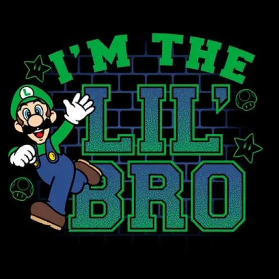 Toddler's Nintendo Luigi I'm The Lil' Bro T-Shirt image {1}