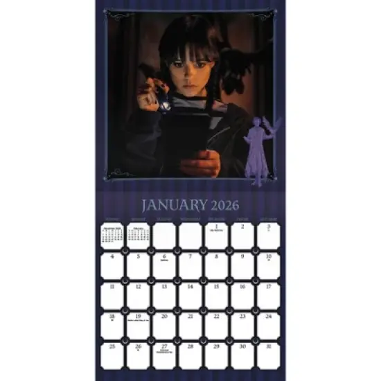 Netflix 2026 Wednesday 12"x12" Wall Calendar image {1}