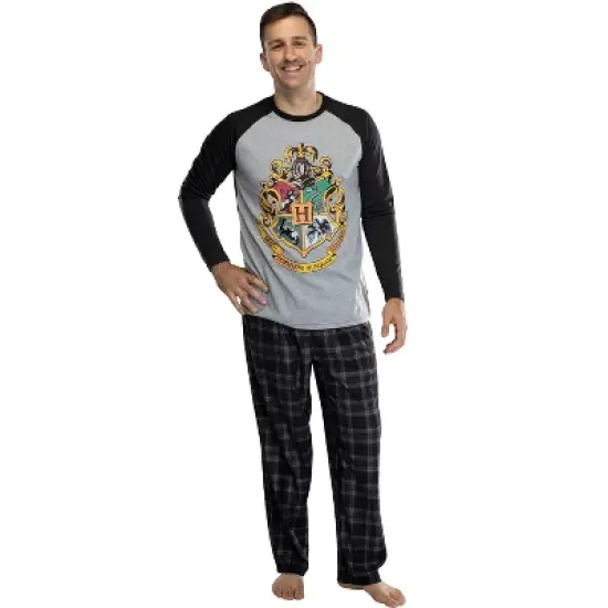 Harry Potter Men's Raglan Shirt And Plaid Pants Pajama Set image {7}