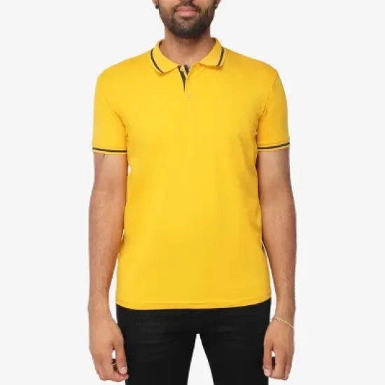 X RAY Men's Basic Short Sleeve Tipped Polo image {21}