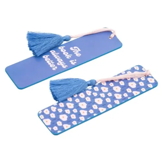 Book was better 2pk Faux Leather Double Sided Bookmark image {1}