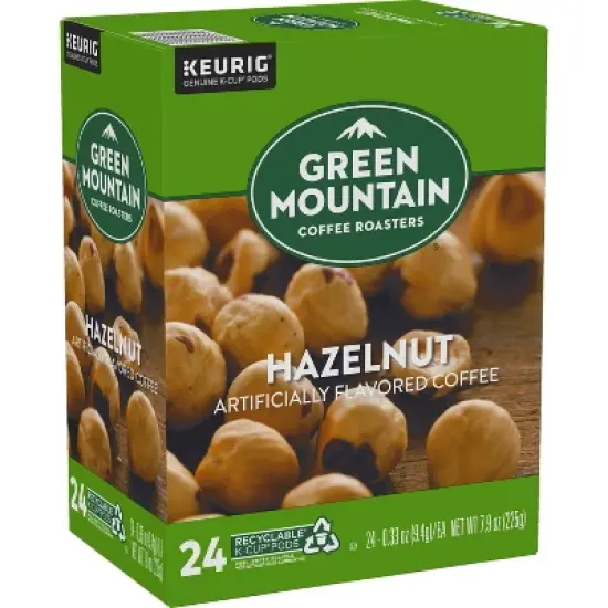 24ct Green Mountain Coffee Hazelnut Keurig K-Cup Coffee Pods Flavored Coffee Light Roast image {2}