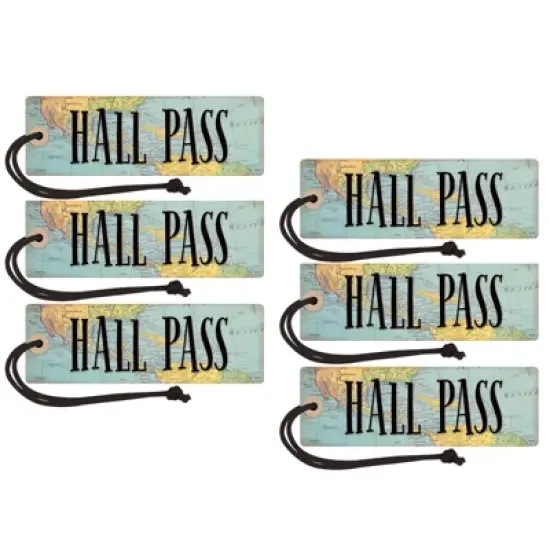 Teacher Created Resources Travel the Map Magnetic Hall Pass, Pack of 6 image {2}