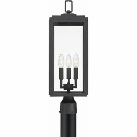 Crystorama Lighting Byron 3 - Light Post Light in  Matte Black image {4}