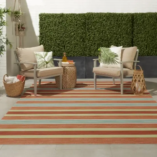 Waverly Sun N Shade SND71 Green/Teal Indoor/Outdoor Area Rug image {9}