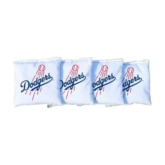 MLB Los Angeles Dodgers Corn-Filled Cornhole Bags White - 4pk image {1}