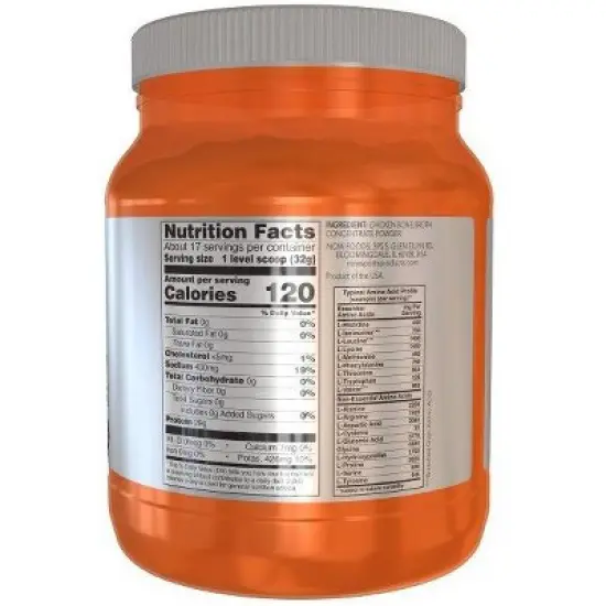 Chicken Bone Broth Pure Powder by Now Foods  -  1.2 lbs Powder image {1}