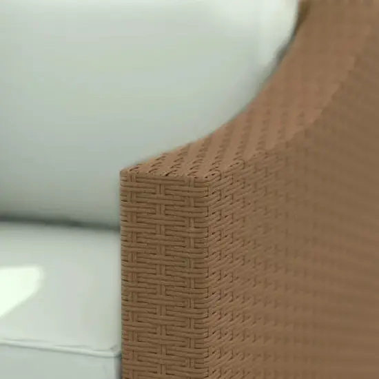 Resenkos 3 Seater Patio Couch, Outdoor Sectional Furniture, PE Rattan,Gray image {3}