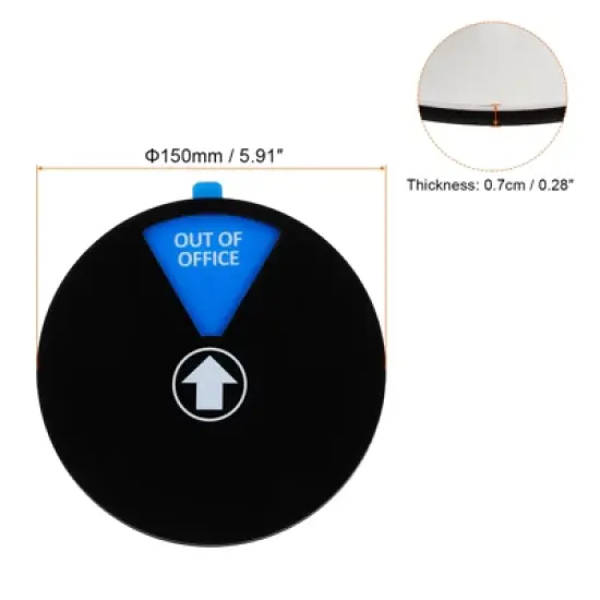 Unique Bargains 6 Options Acrylic Magnetic Adhesive Decor Home Business Privacy Sign image {1}