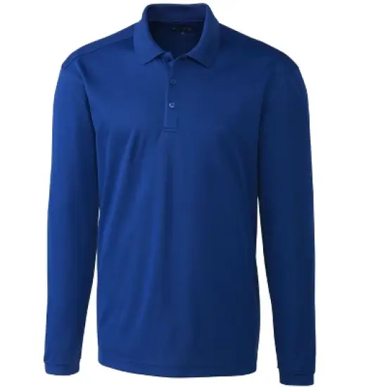 Clique Spin Eco Performance Pique Long Sleeve Mens Polo image {9}