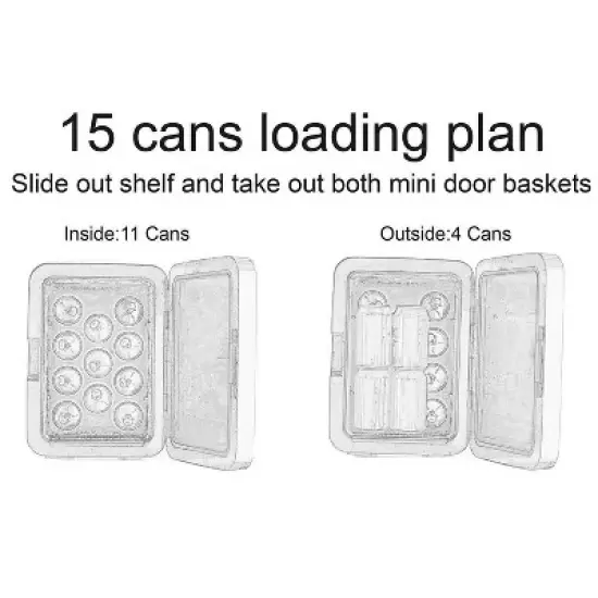 Frigidaire&reg; 0.35-Cu.-Ft. 10-Liter 15-Can Mini Retro Stainless Steel Fridge, Silver image {4}