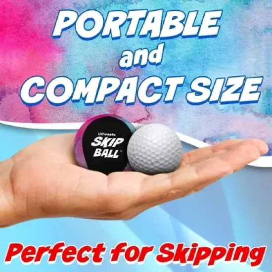 Activ Life Gifts for Kids [Water Skip Balls] Beach Games for Adults and Family Basket Stuffers Boys Girls - Black Splatter image {2}