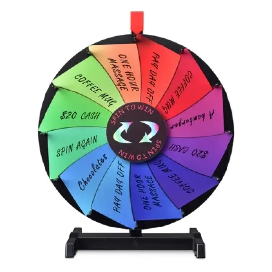 Winspin 12"/15"/18"/24" Spinning Prize Breeze Wheel Wall Mounted Tabletop Colorful Home Trade Show Carnival Game image {11}