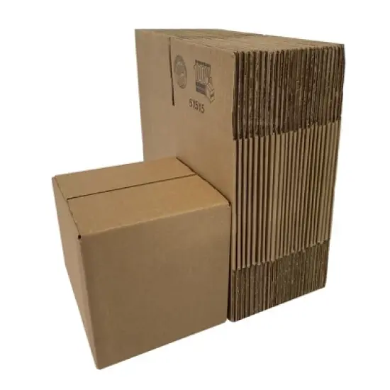 UOFFICE Pack of 25 Corrugated Boxes 5" x 5" x 5" Cube Shipping Boxes image {6}
