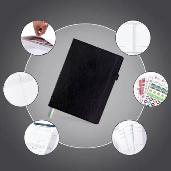 Undated PRO Schedule Planner Weekly/Monthly Black - Clever Fox image {1}