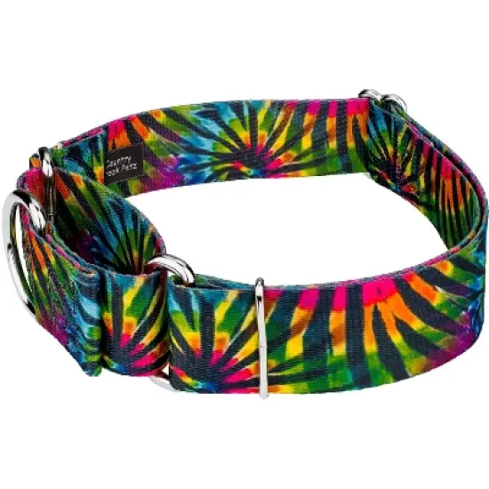 Country Brook Petz 2 Inch Tie Dye Stripes Martingale Dog Collar image {1}