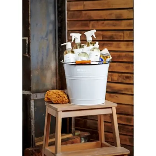 Behrens 2.75gal Cleaning Pail with Wood Handle White image {1}