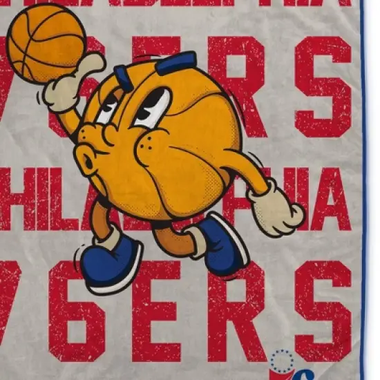 NBA Philadelphia 76ers 60"x80" Cartoon Basketball Ultra Cozy Blanket image {1}