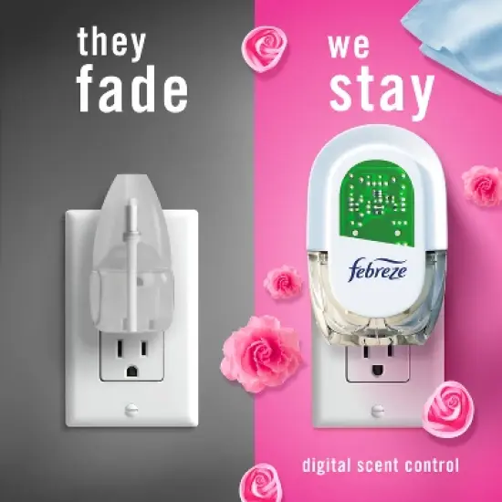 Febreze Odor-Fighting Fade Defy Plug Air Freshener Refill - Downy April Fresh - 0.87 fl oz/2pk image {4}