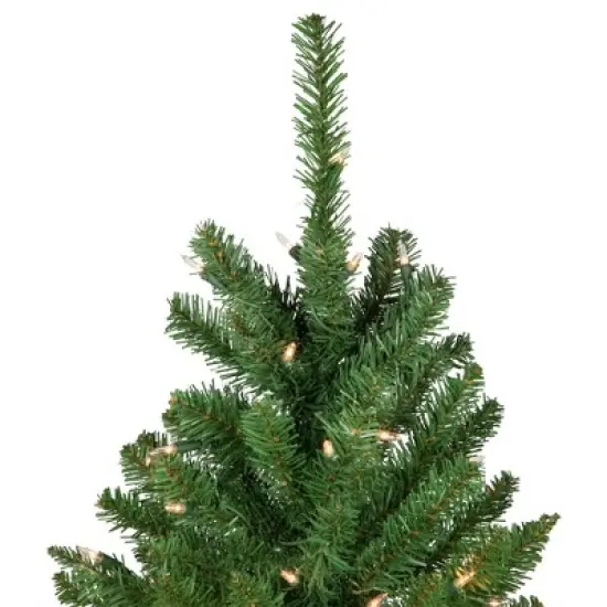 Northlight Pre-Lit Pencil White River Fir Artificial Christmas Tree - 6.5' - Clear Lights image {3}