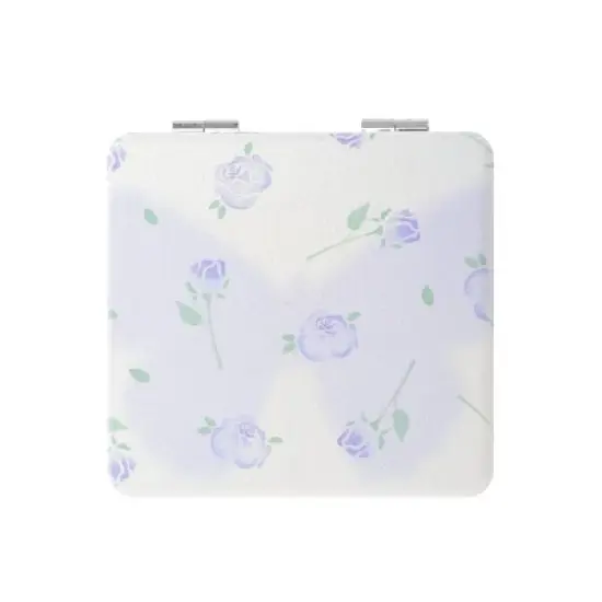 Unique Bargains Women Square Shape Handheld Mirror for Travel Purple 1 Pc image {5}