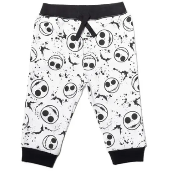 Disney Nightmare Before Christmas Sally Jack Skellington Baby 3 Pack Jogger Pants Newborn to Infant image {2}