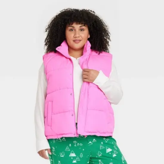 Women's Matching Family Puffer Vest - Wondershop&trade; Pink image {4}