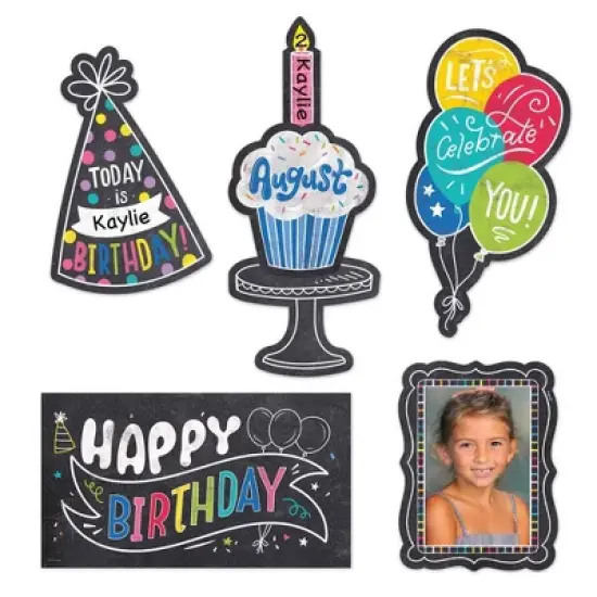 Creative Teaching Press&reg; Chalk It Up! Happy Birthday Mini Bulletin Board Set image {1}