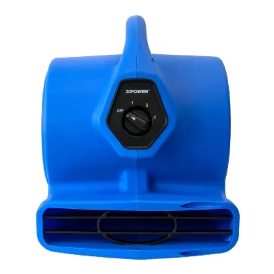 XPOWER&reg; P-100A 3-Speed Compact Air Mover with Power Outlets, Blue image {7}