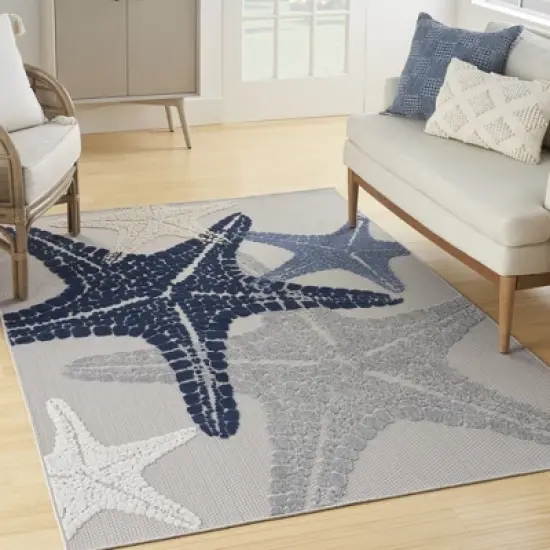 Nourison Aloha Coastal Starfish Outdoor Area Rug image {8}