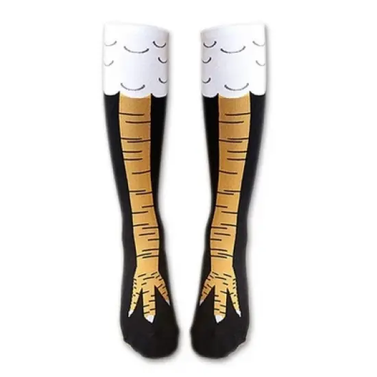 Funny Chicken Leg Knee High Socks (Women's Sizes, Adult Medium) image {2}