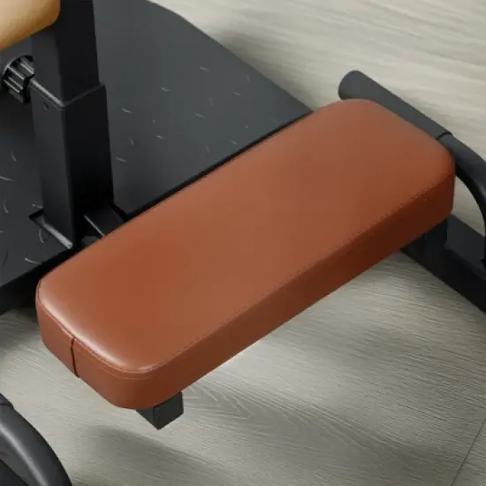 Soozier Foldable Sissy Squat Machine, Multipurpose Hip Thrust Machine with Push Up Stand image {4}