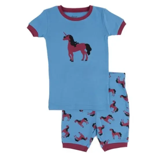 Leveret Short Sleeve Animals Cotton Pajamas   image {2}
