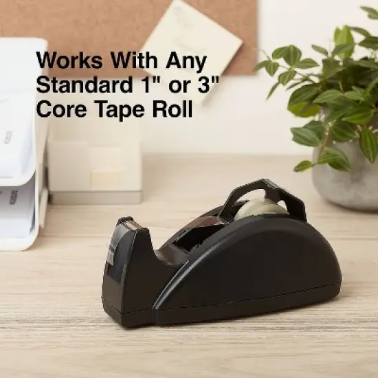 MyOfficeInnovations Heavy-Duty Desktop Tape Dispenser Black 1" and 3" Core 1671310 image {2}
